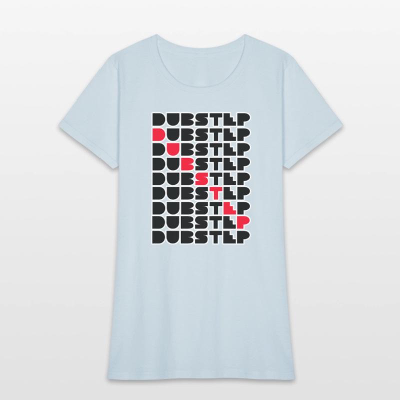 Dubstep Music Logo Stacked Word Wall Red Black Des