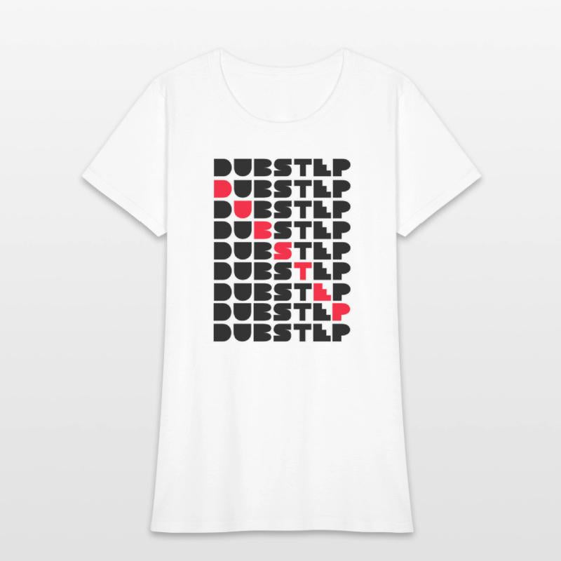 Dubstep Music Logo Stacked Word Wall Red Black Des