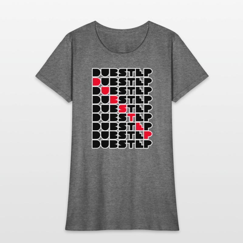 Dubstep Music Logo Stacked Word Wall Red Black Des