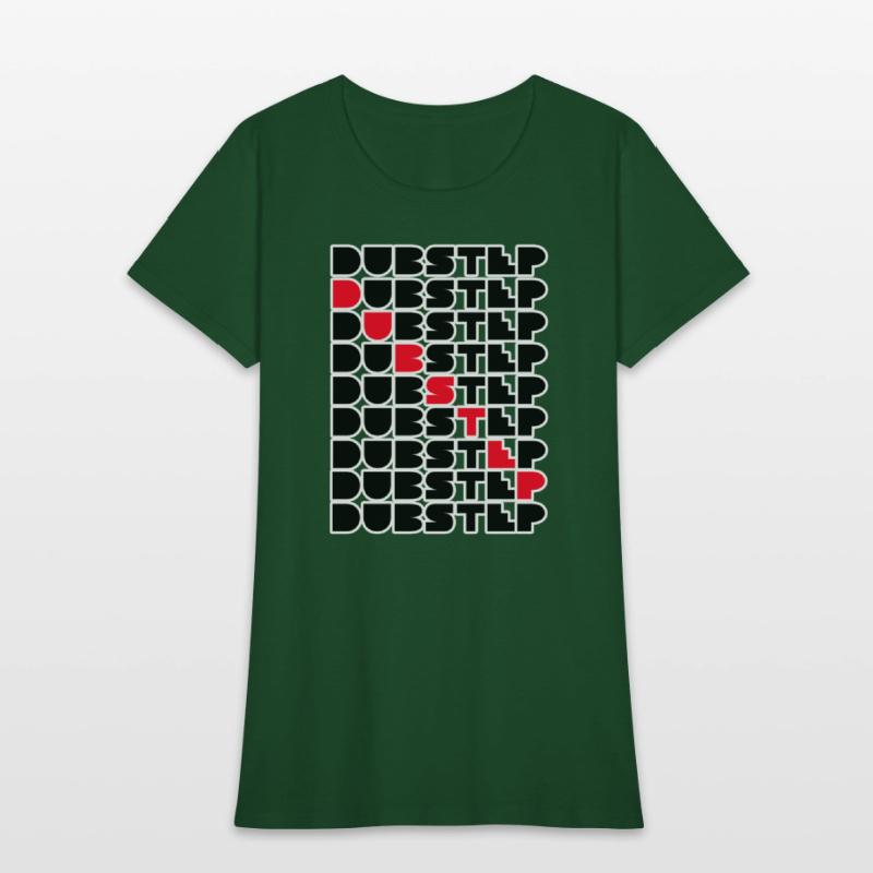 Dubstep Music Logo Stacked Word Wall Red Black Des
