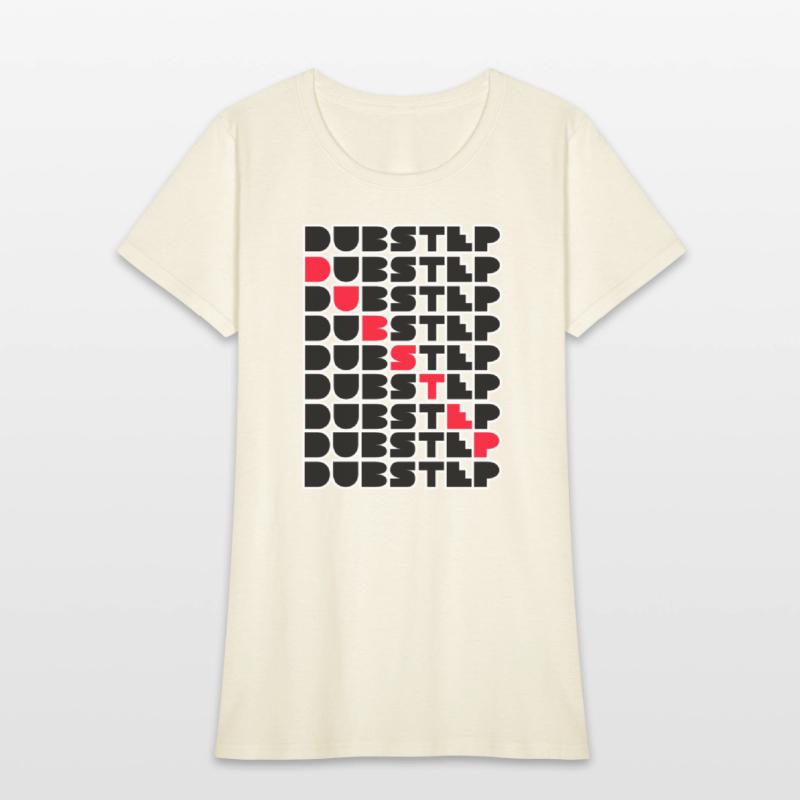 Dubstep Music Logo Stacked Word Wall Red Black Des