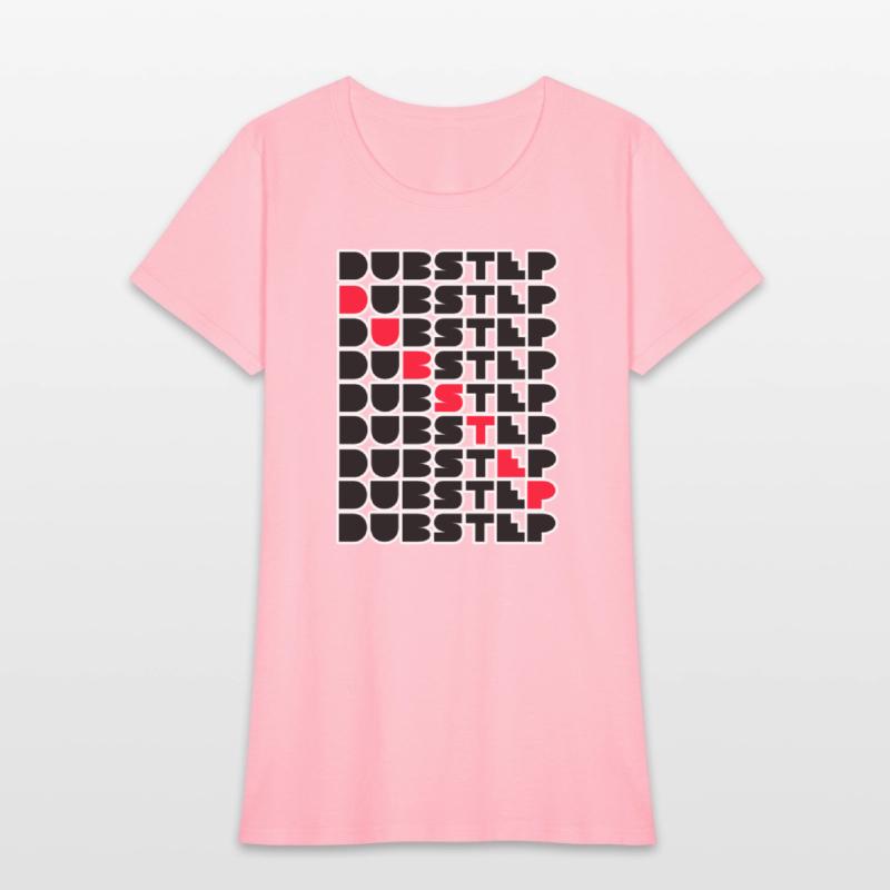 Dubstep Music Logo Stacked Word Wall Red Black Des