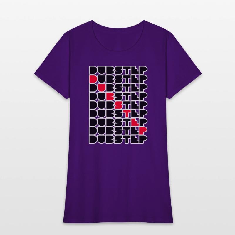 Dubstep Music Logo Stacked Word Wall Red Black Des