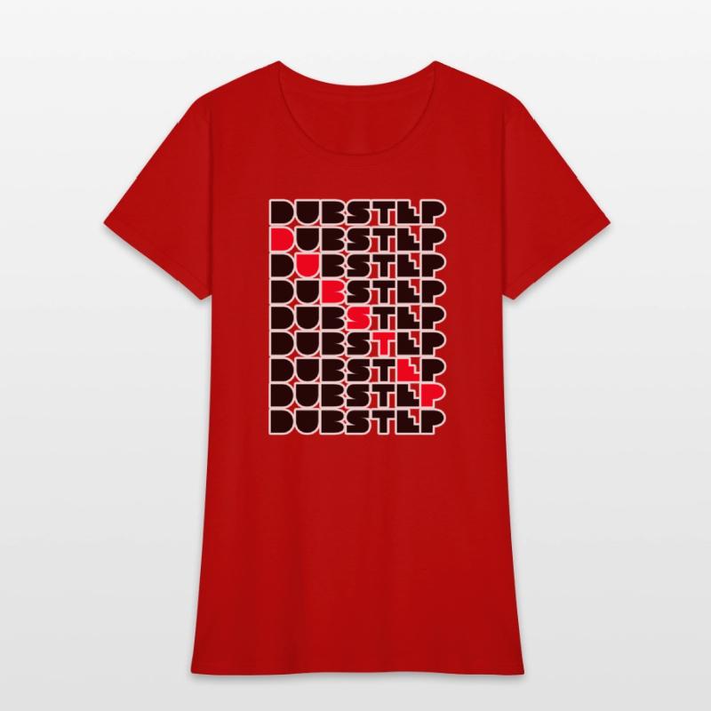 Dubstep Music Logo Stacked Word Wall Red Black Des