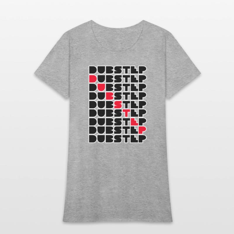 Dubstep Music Logo Stacked Word Wall Red Black Des