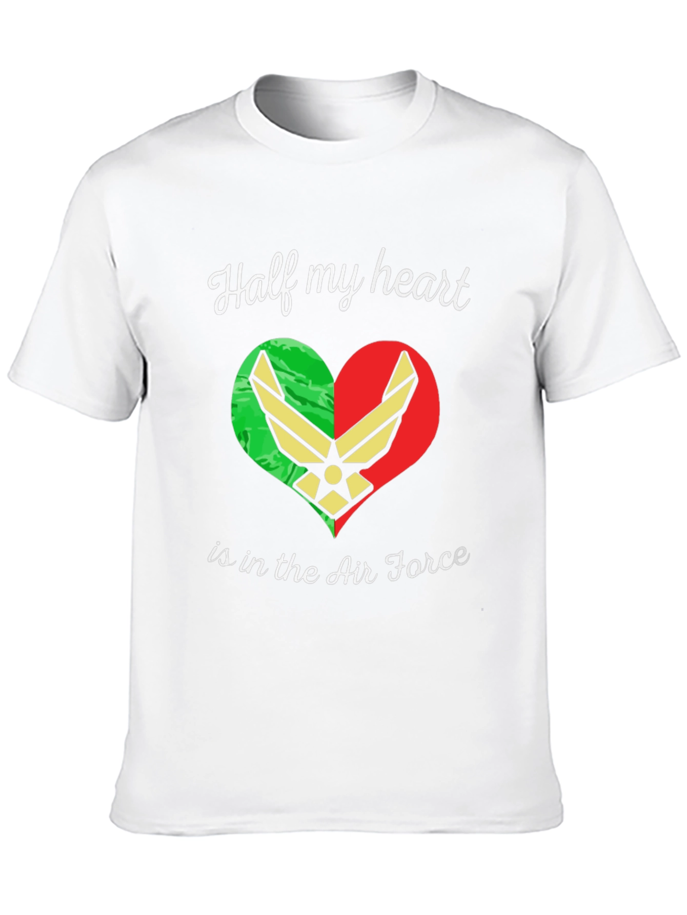 Air Force Heart T-Shirt Patriotic Tee