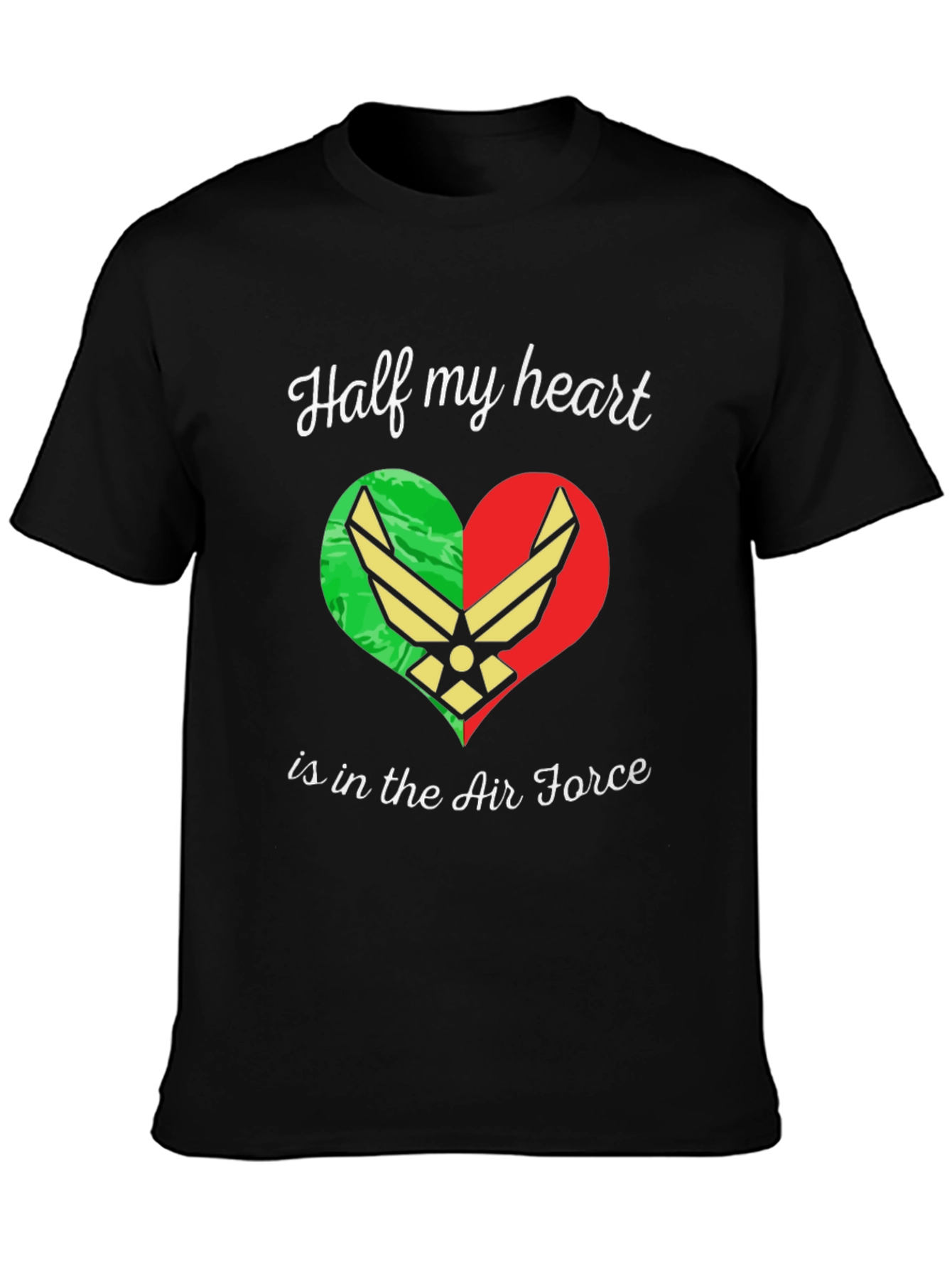 Air Force Heart T-Shirt Patriotic Tee