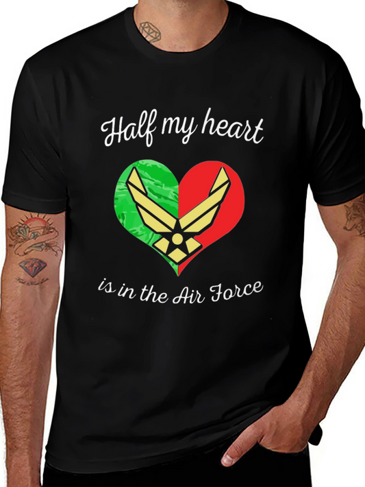 Air Force Heart T-Shirt Patriotic Tee
