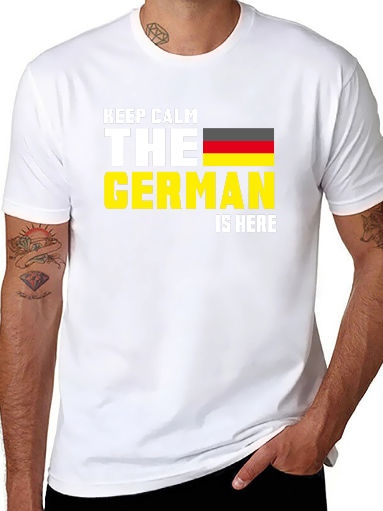 Keep Calm German Is Here T-Shirt Germany Flag