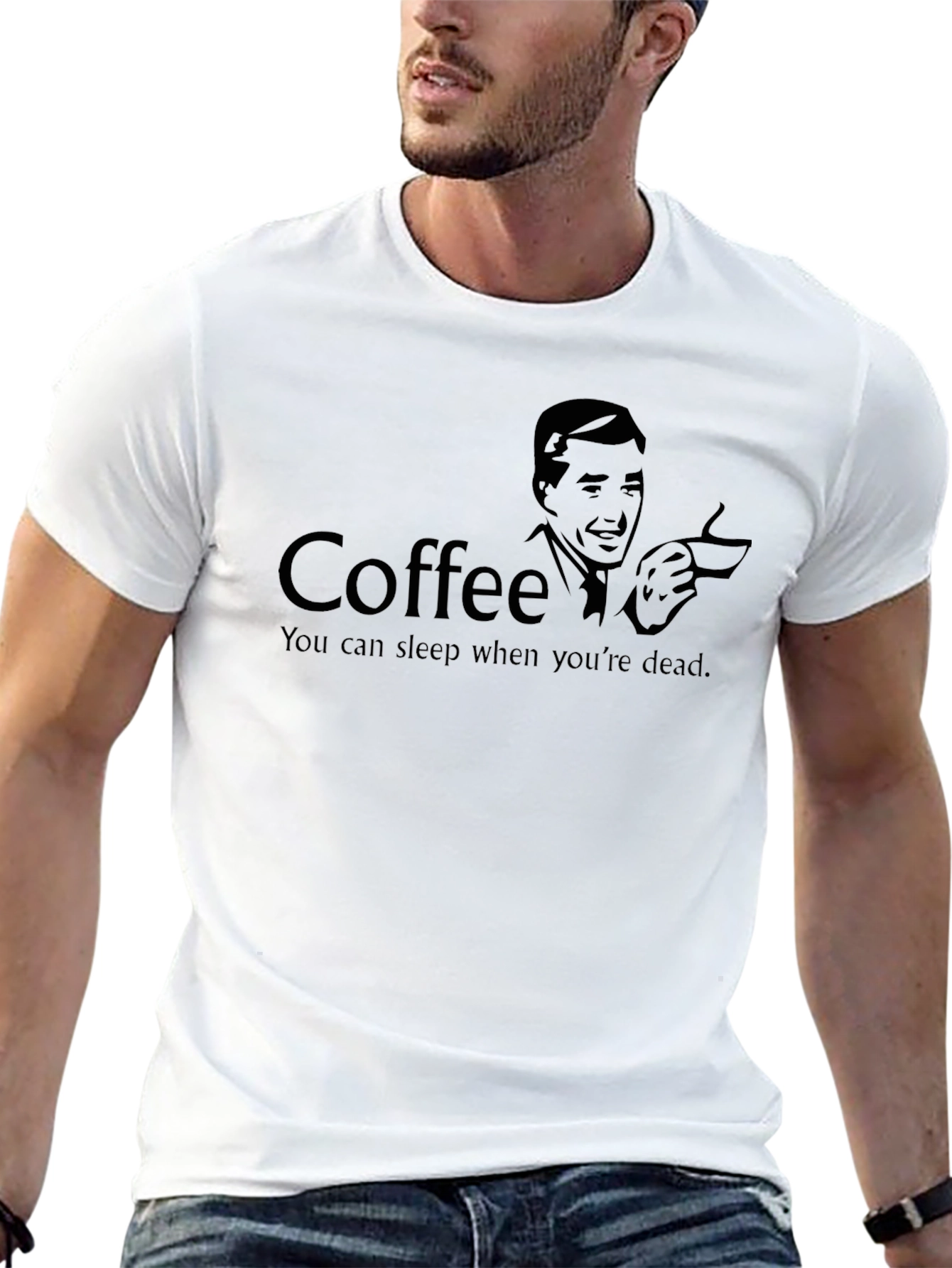 Coffee Sleep When Youre Dead Graphic T-Shirt