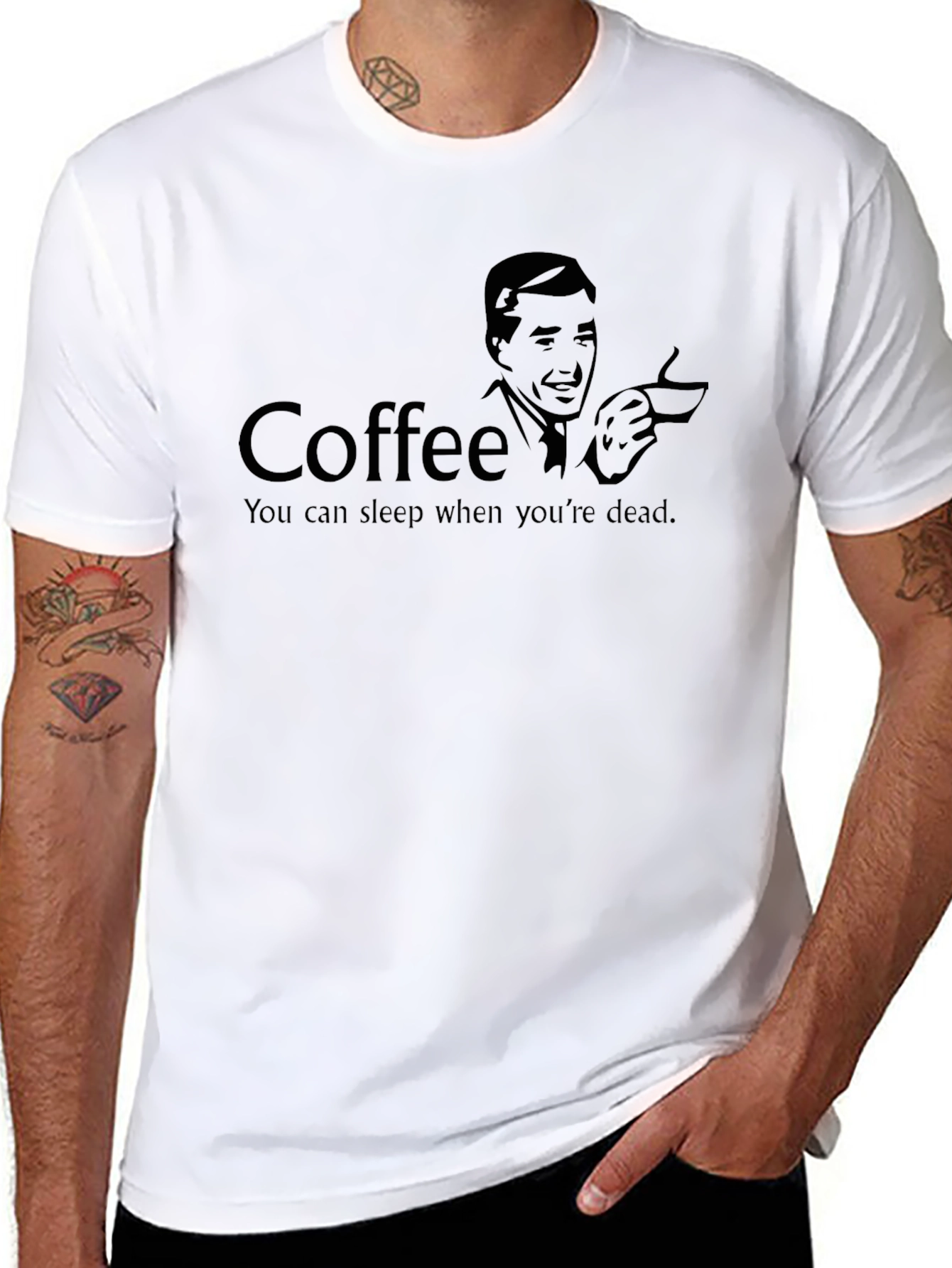 Coffee Sleep When Youre Dead Graphic T-Shirt