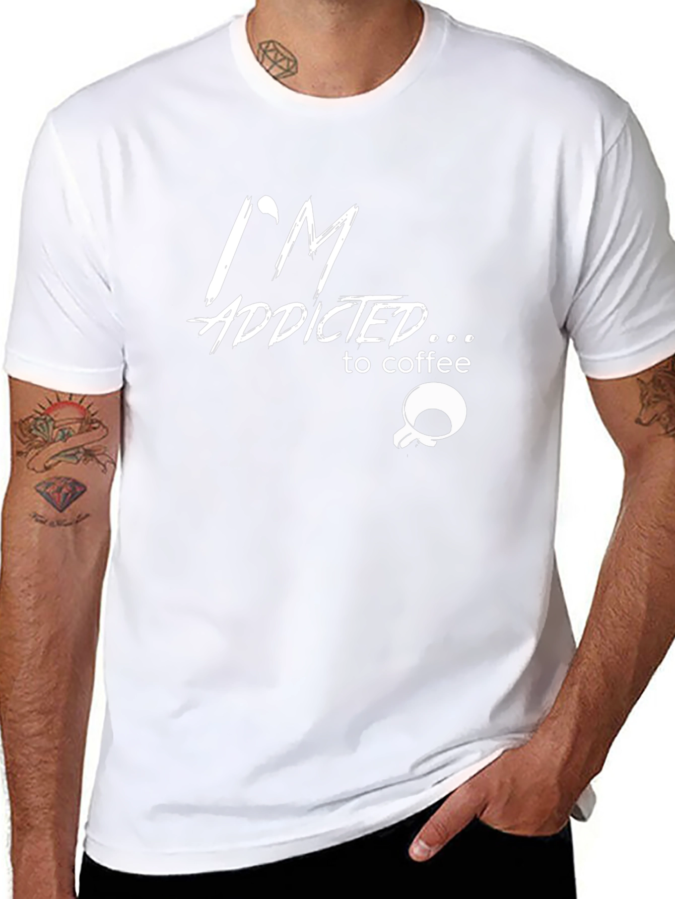 Im Addicted to Coffee T-Shirt Black