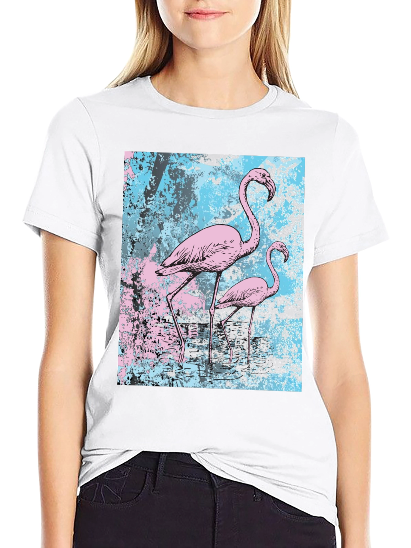 Flamingo Graphic Tee - Unique Print T-Shirt