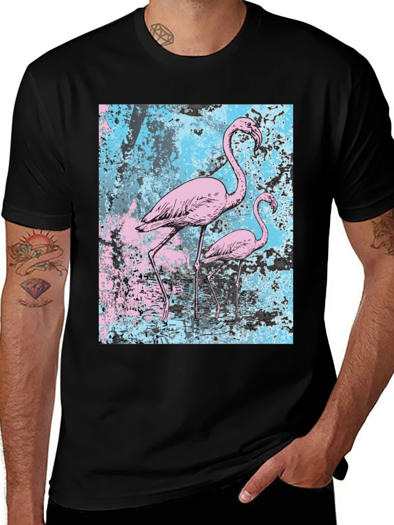 Flamingo Graphic Tee - Unique Print T-Shirt