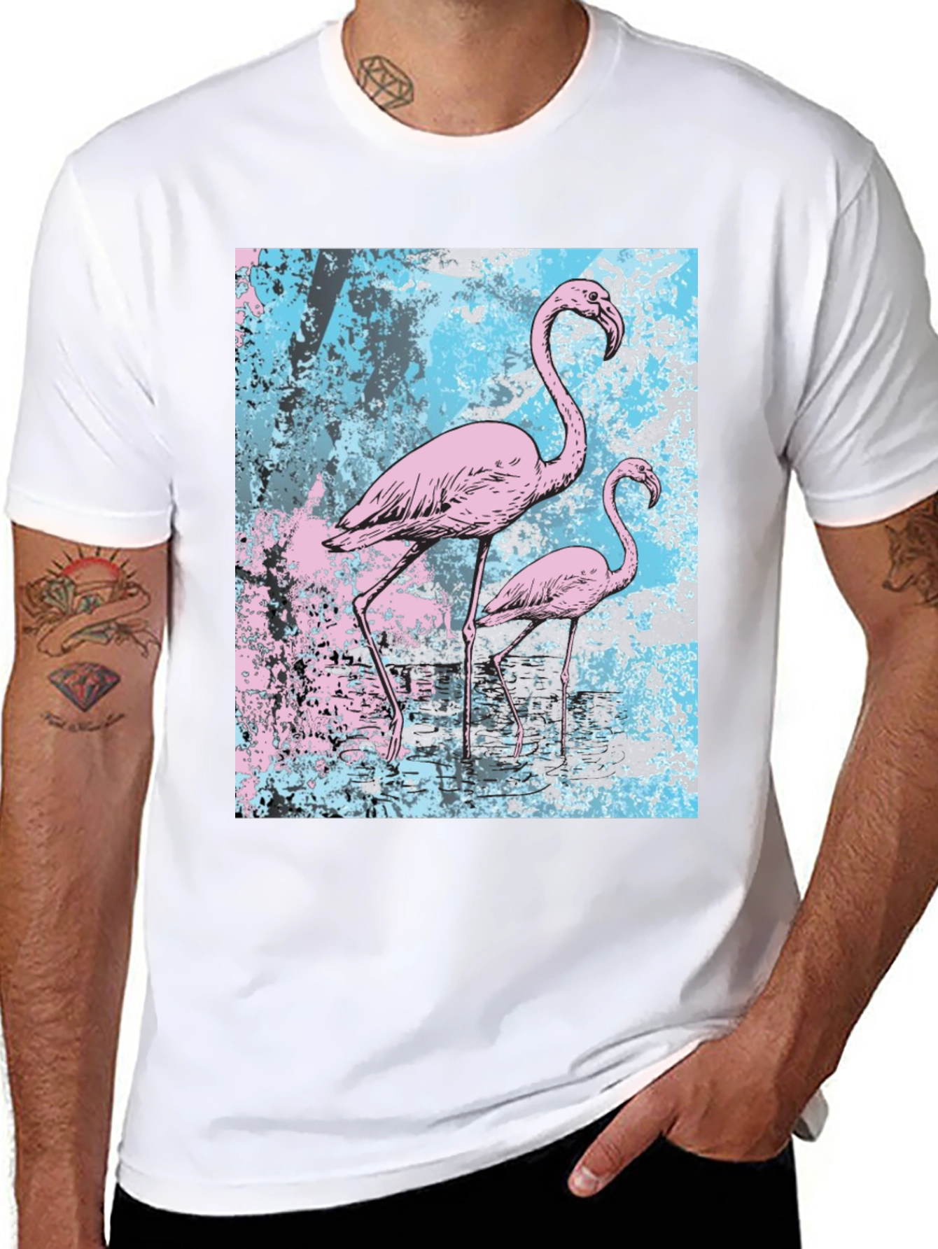 Flamingo Graphic Tee - Unique Print T-Shirt