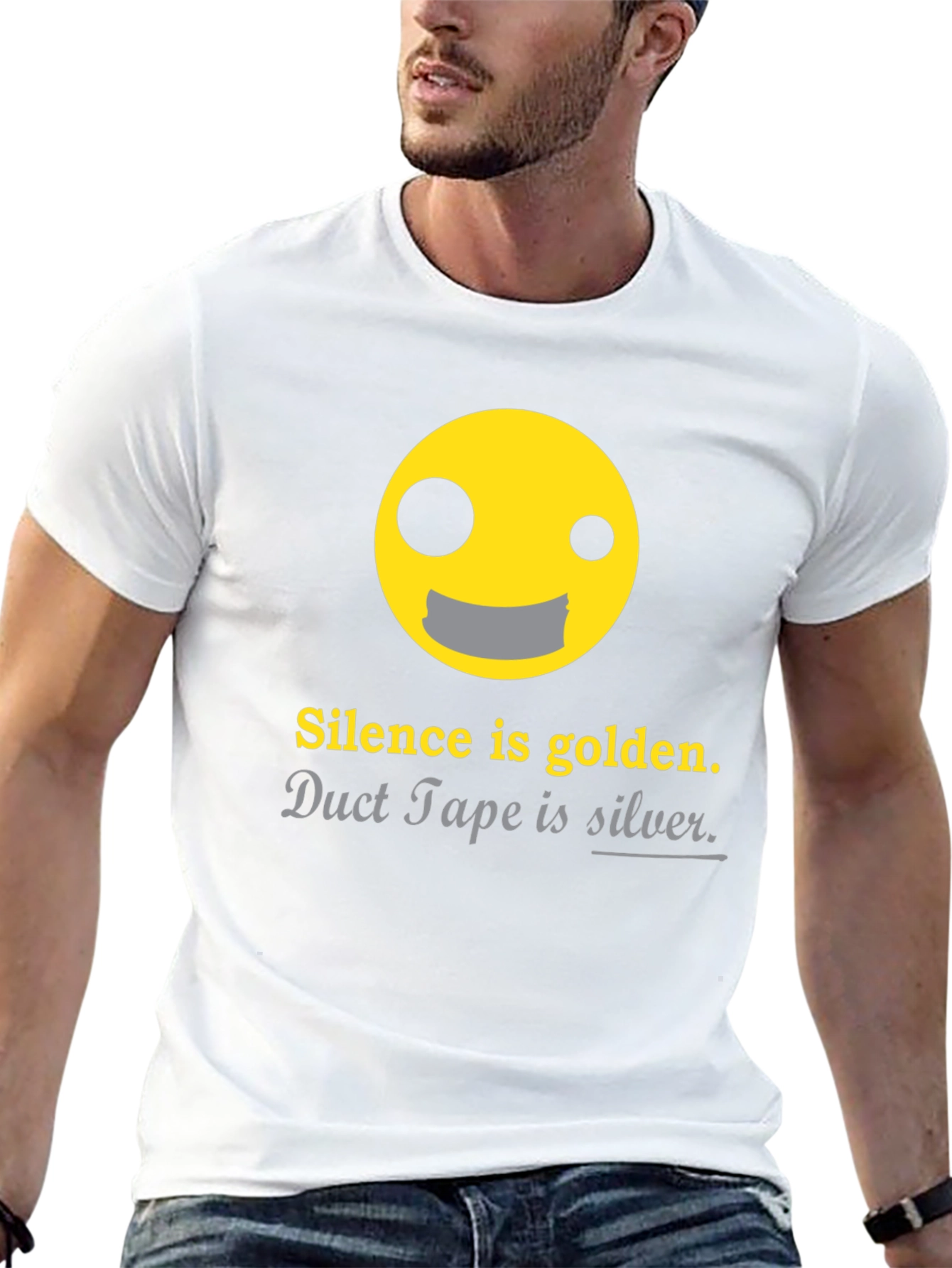 Silence is Golden Funny Graphic T-Shirt