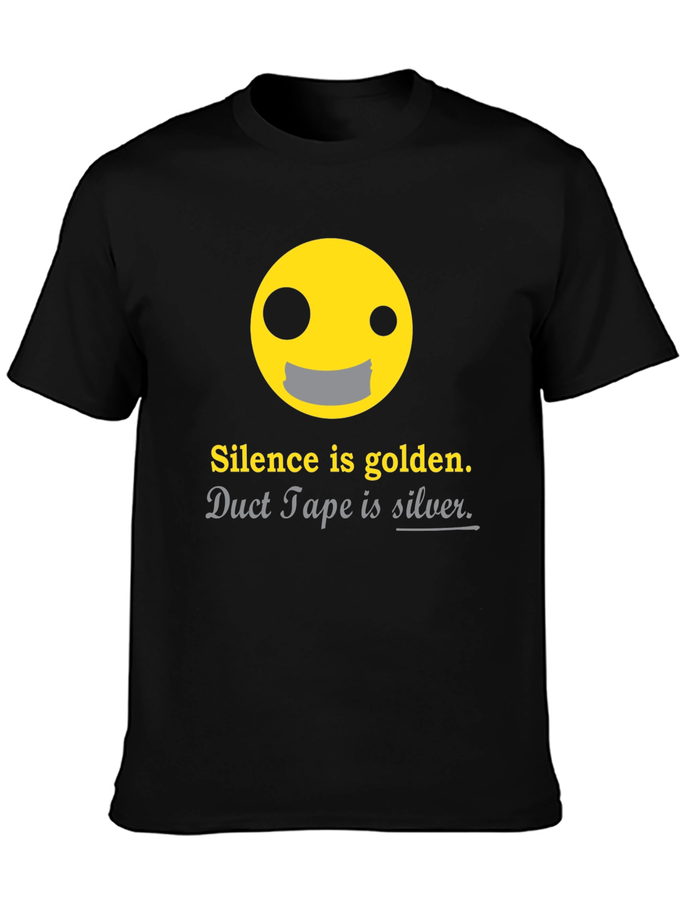 Silence is Golden Funny Graphic T-Shirt