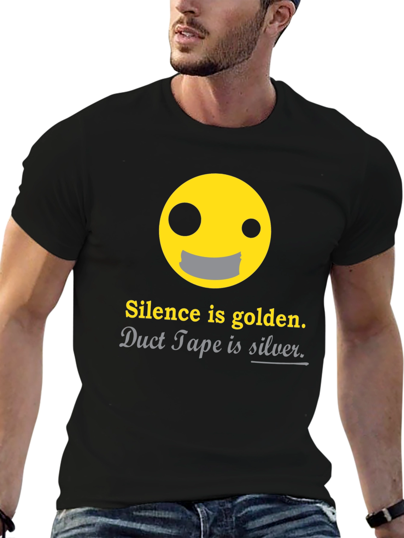 Silence is Golden Funny Graphic T-Shirt