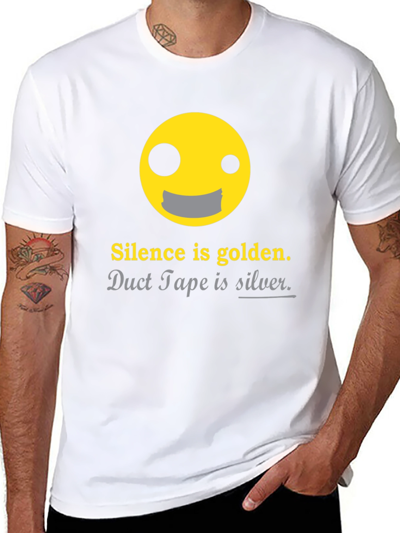 Silence is Golden Funny Graphic T-Shirt