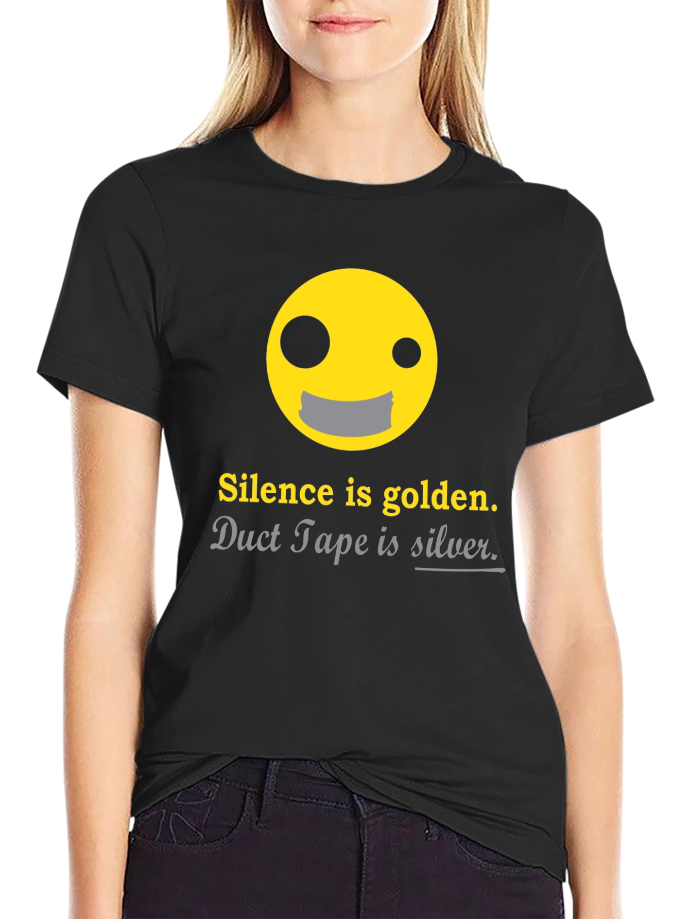 Silence is Golden Funny Graphic T-Shirt