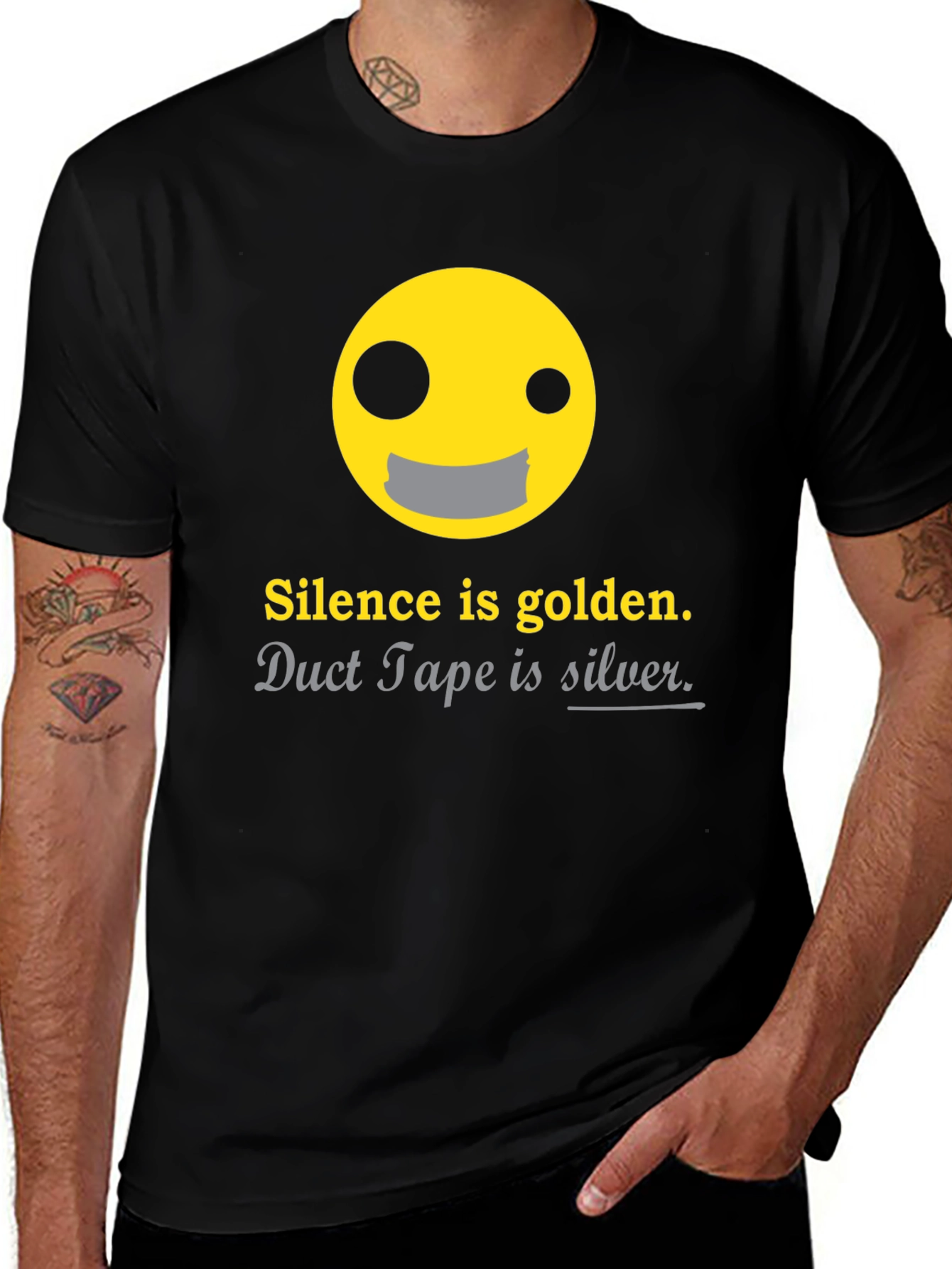Silence is Golden Funny Graphic T-Shirt