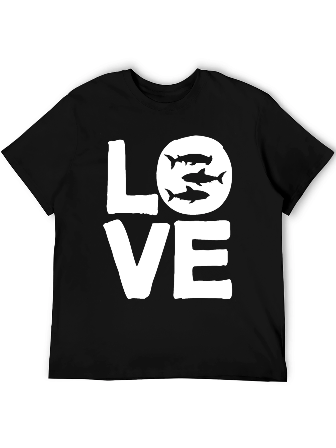 Love Sharks Black T-Shirt