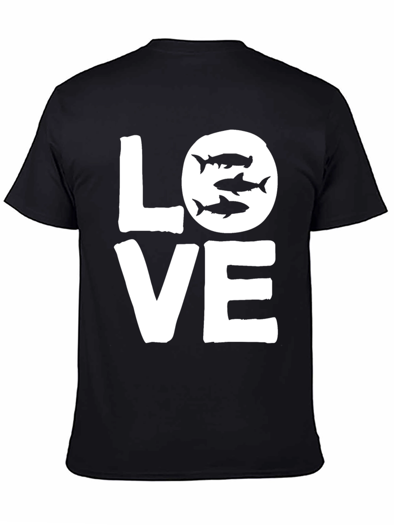 Love Sharks Black T-Shirt