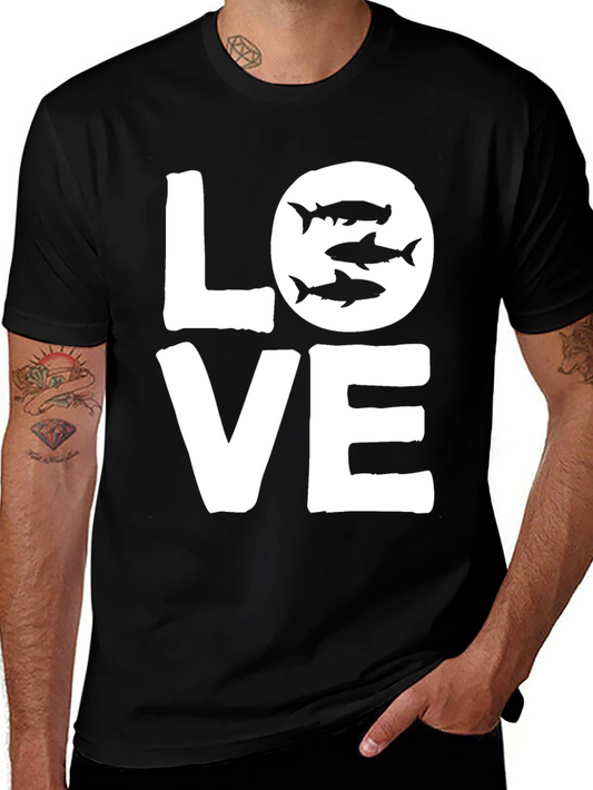 Love Sharks Black T-Shirt