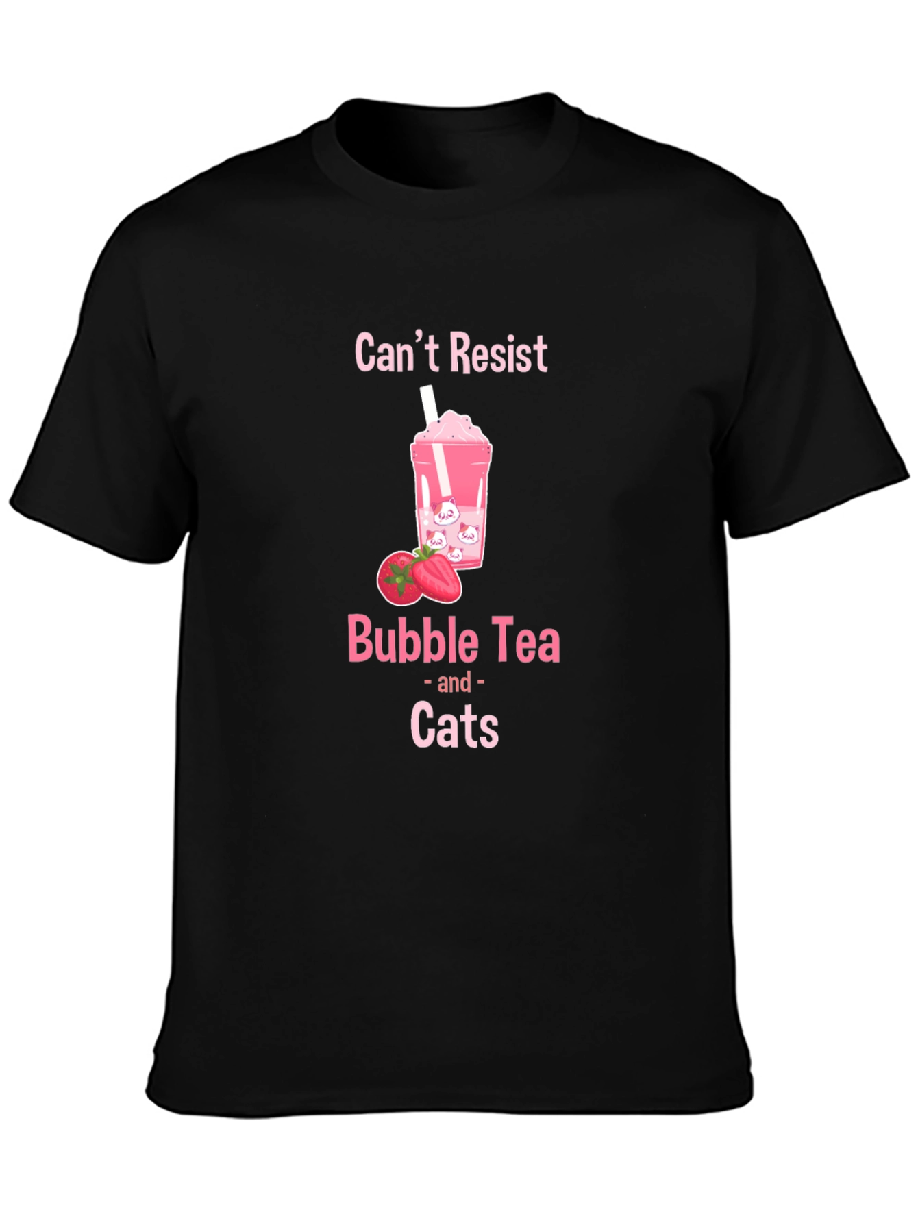 Cant Resist Bubble Tea & Cats T-Shirt