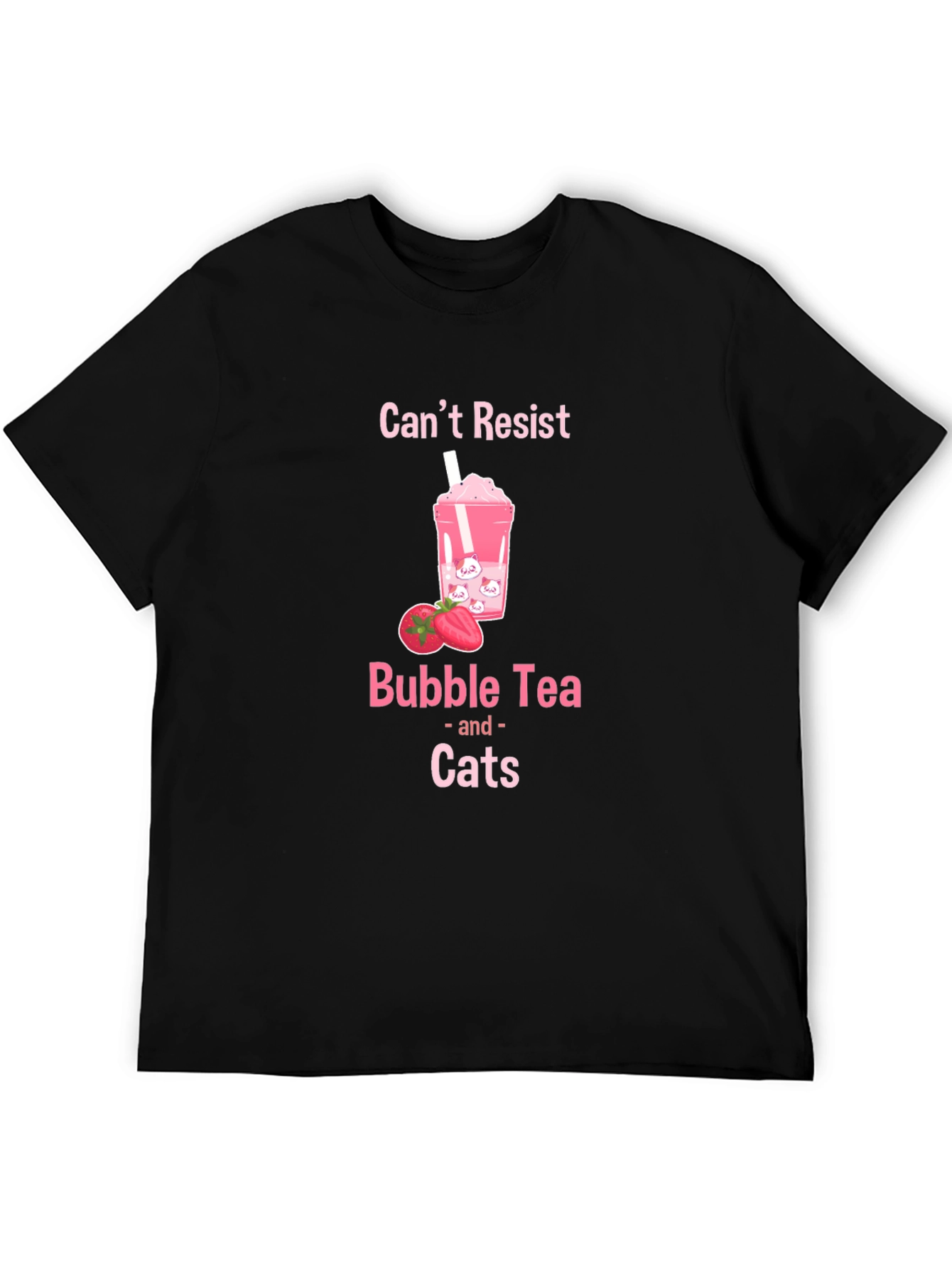 Cant Resist Bubble Tea & Cats T-Shirt