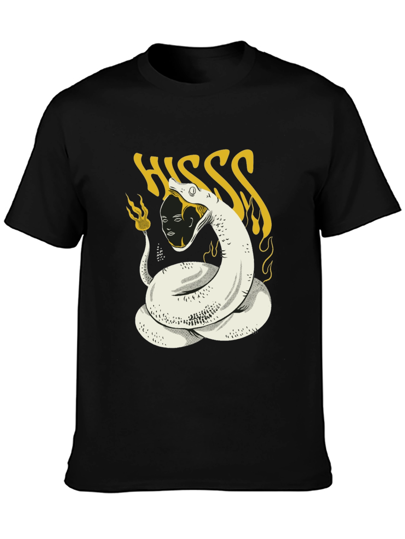 HISS Graphic Tee - Snake & Face Print