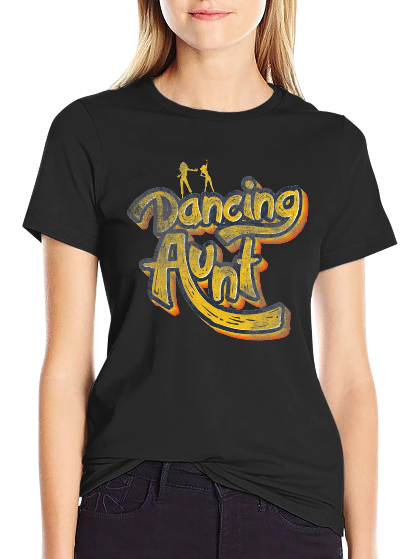 Dancing Aunt Graphic Tee - Fun Novelty T-Shirt