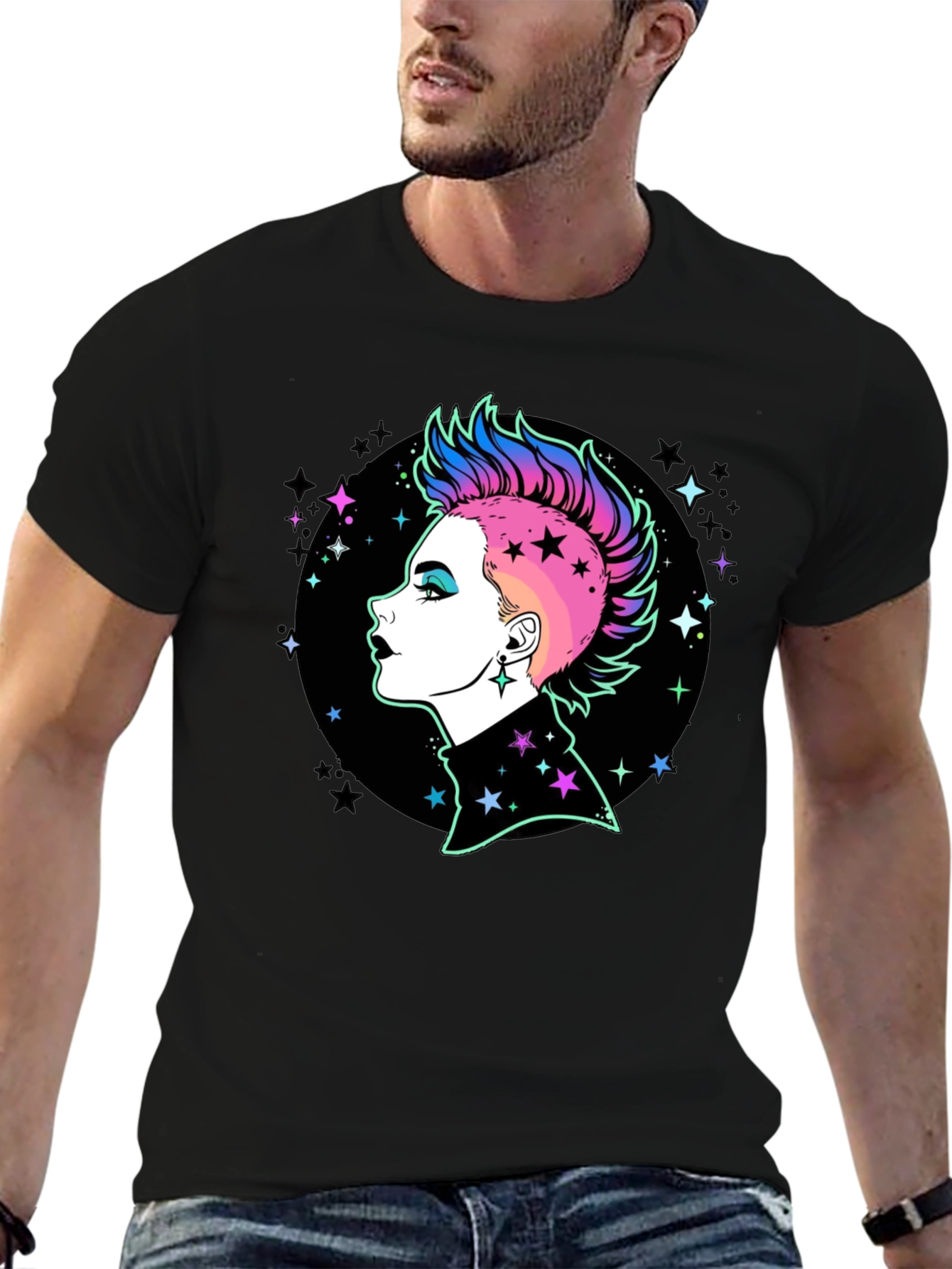 Punk Rock Star Graphic T-Shirt - Bold Style!