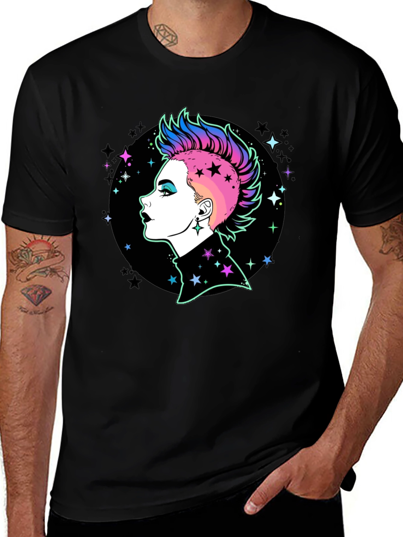 Punk Rock Star Graphic T-Shirt - Bold Style!