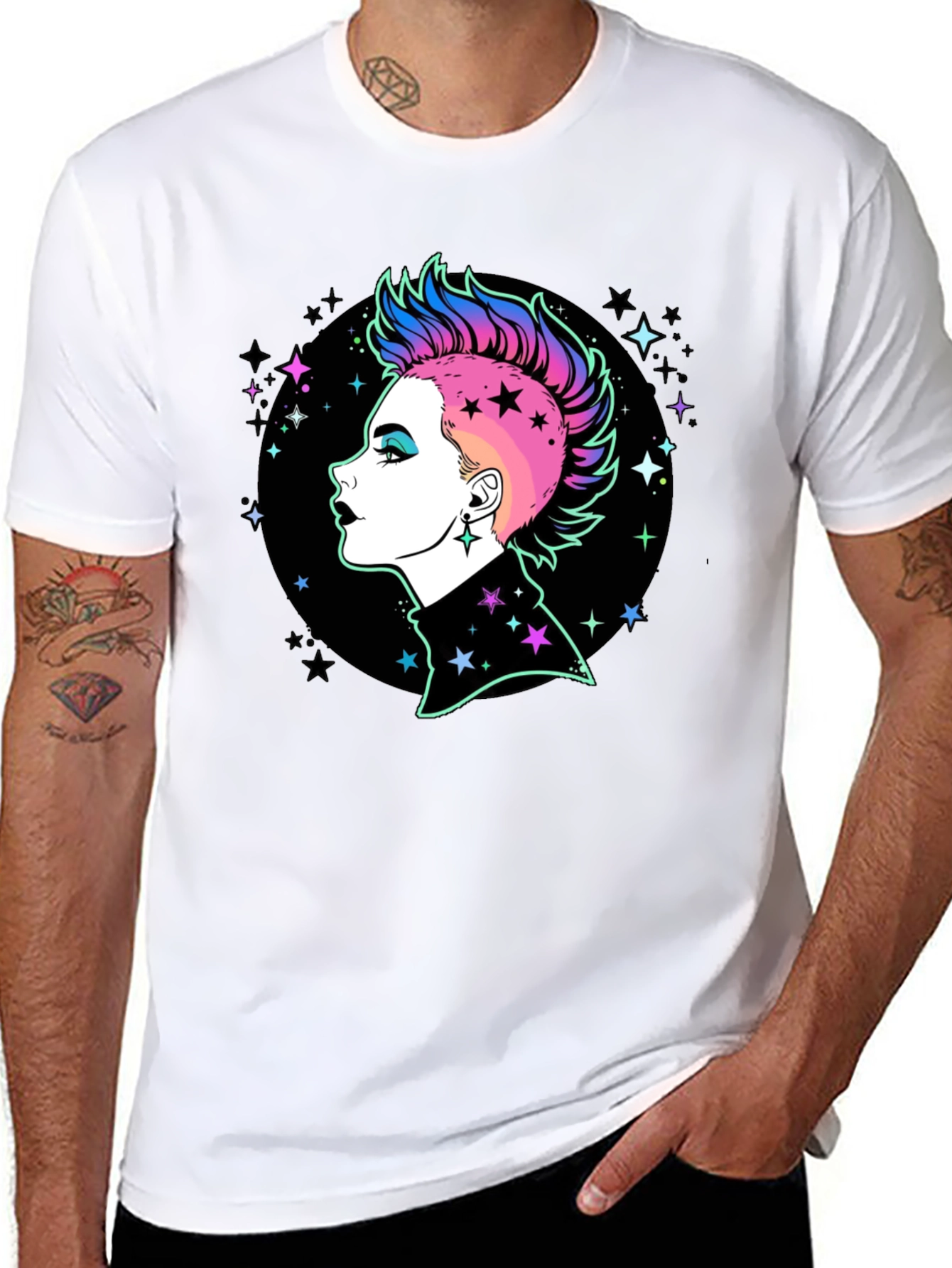 Punk Rock Star Graphic T-Shirt - Bold Style!