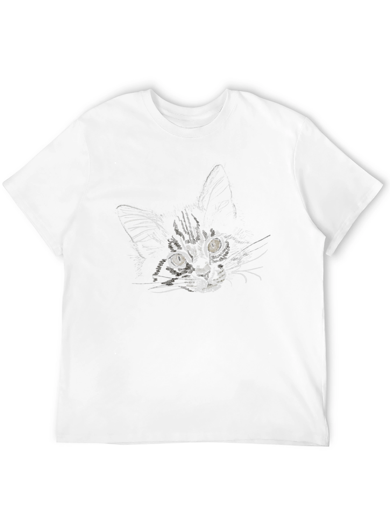 Black Cat Portrait T-Shirt