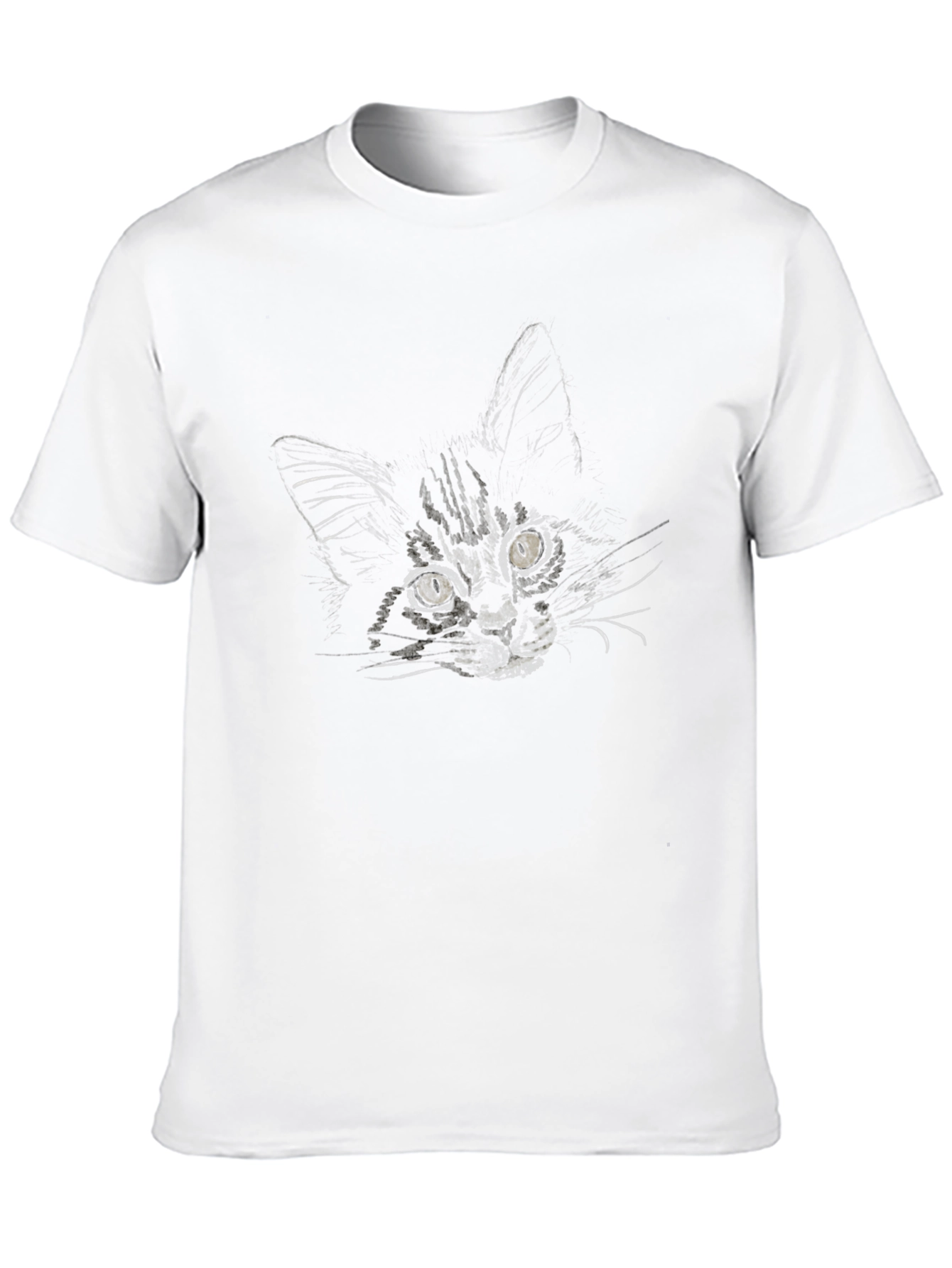Black Cat Portrait T-Shirt