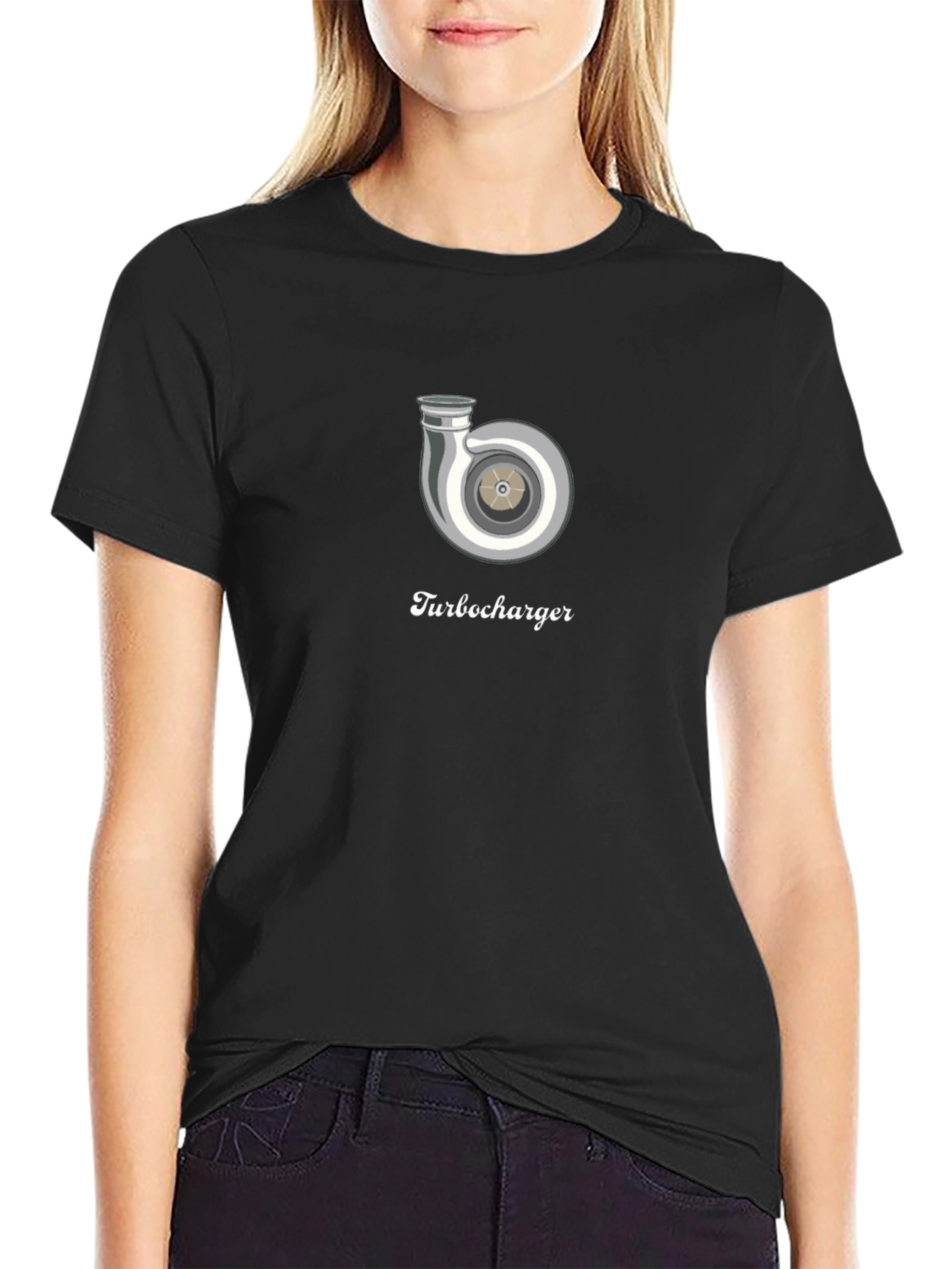 Turbocharger Graphic Tee - Black Cotton Comfort Fit