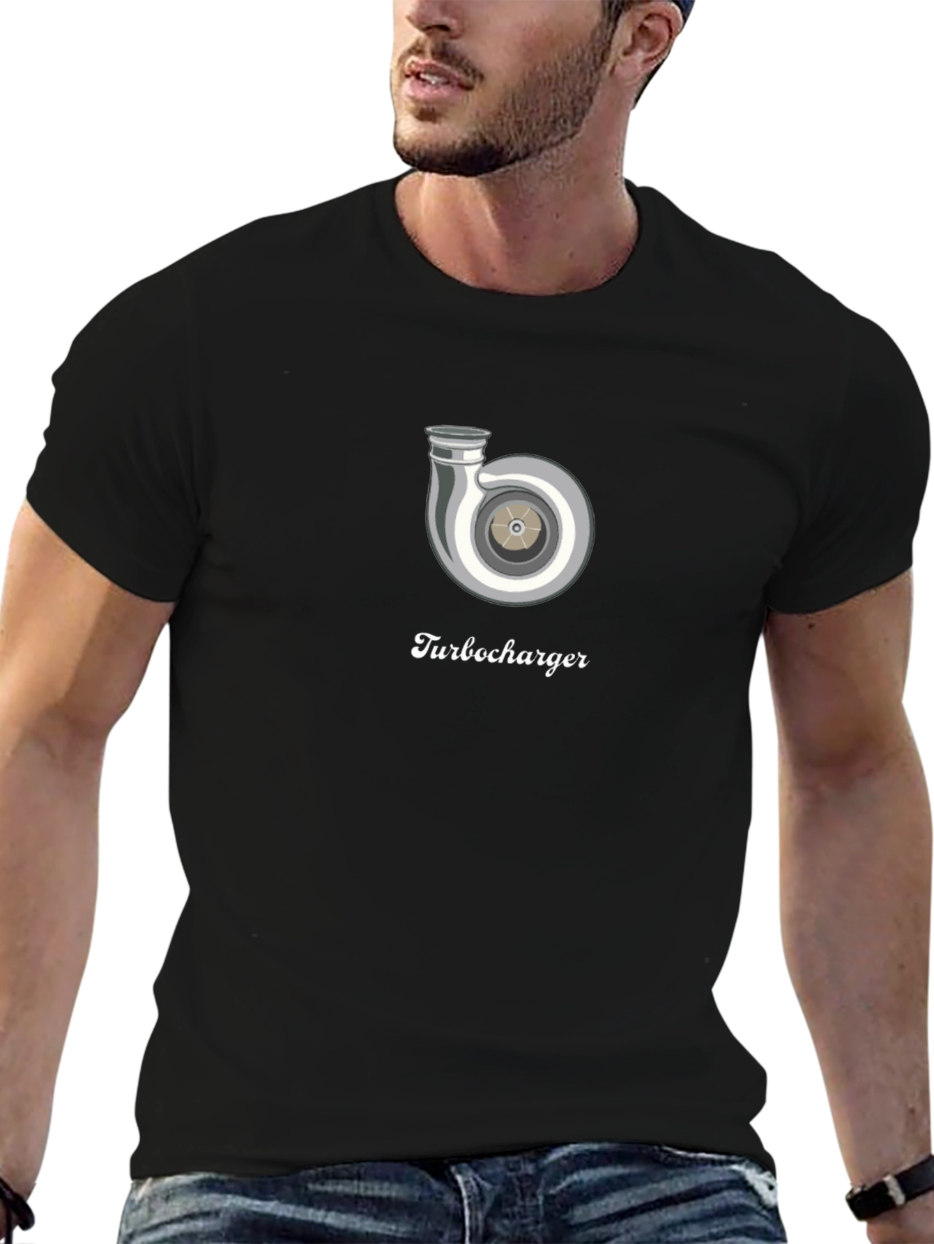 Turbocharger Graphic Tee - Black Cotton Comfort Fit