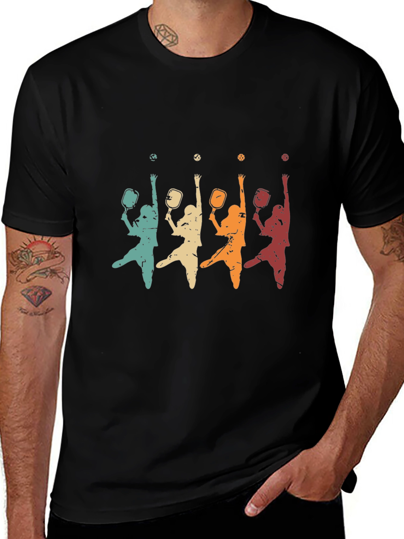 Retro Pickleball Player T-Shirt