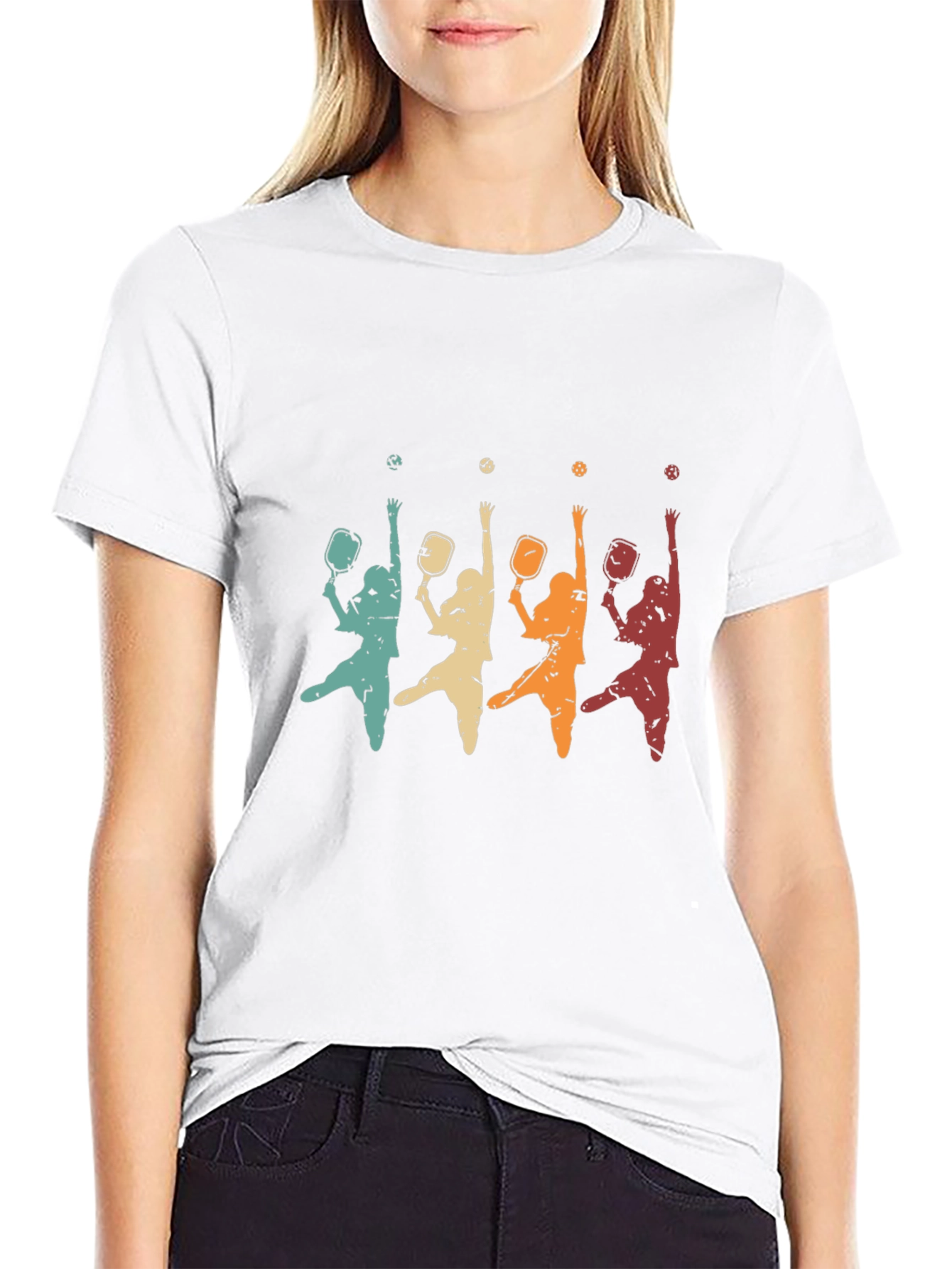 Retro Pickleball Player T-Shirt