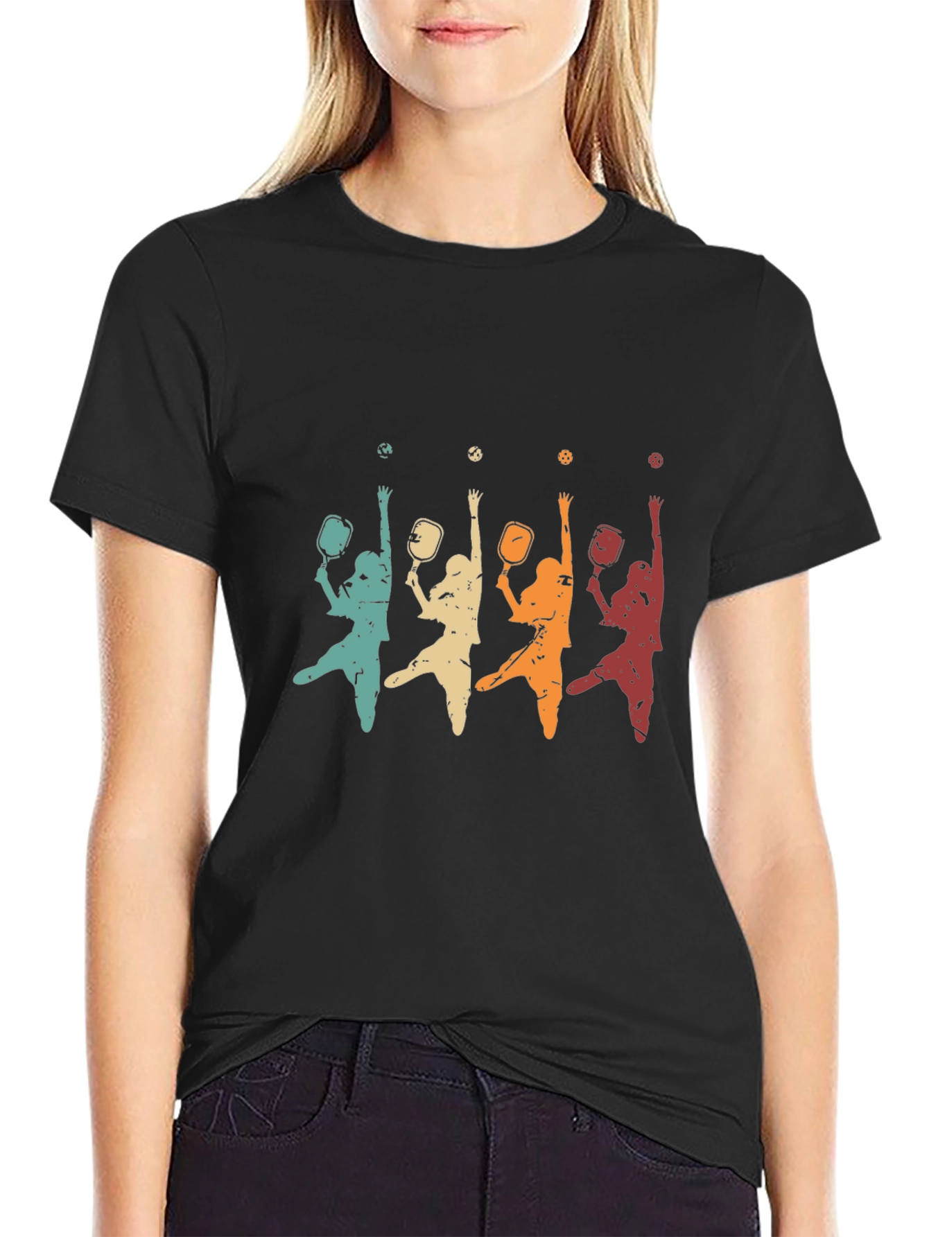 Retro Pickleball Player T-Shirt