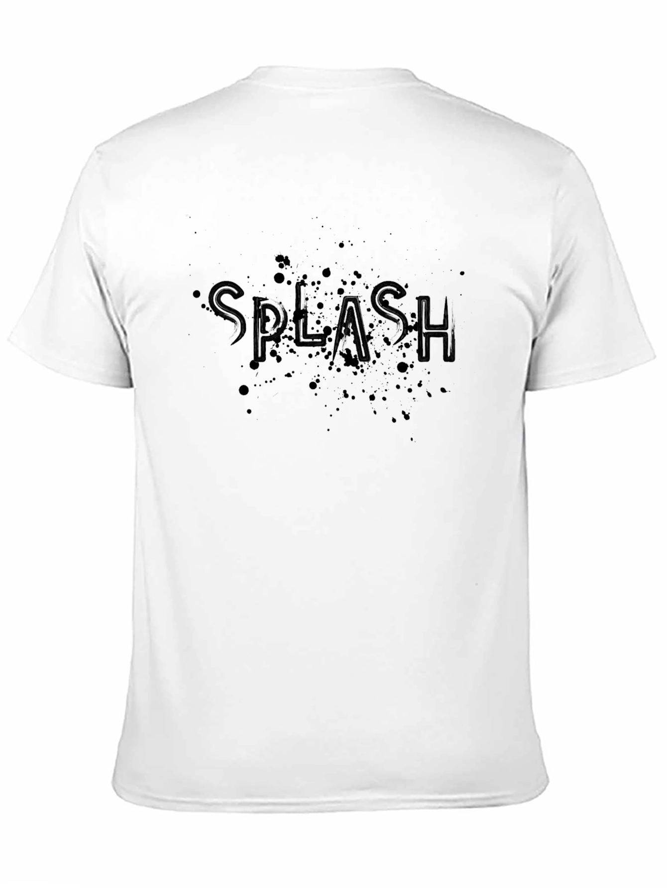 Splash Graphic Print Black T-Shirt