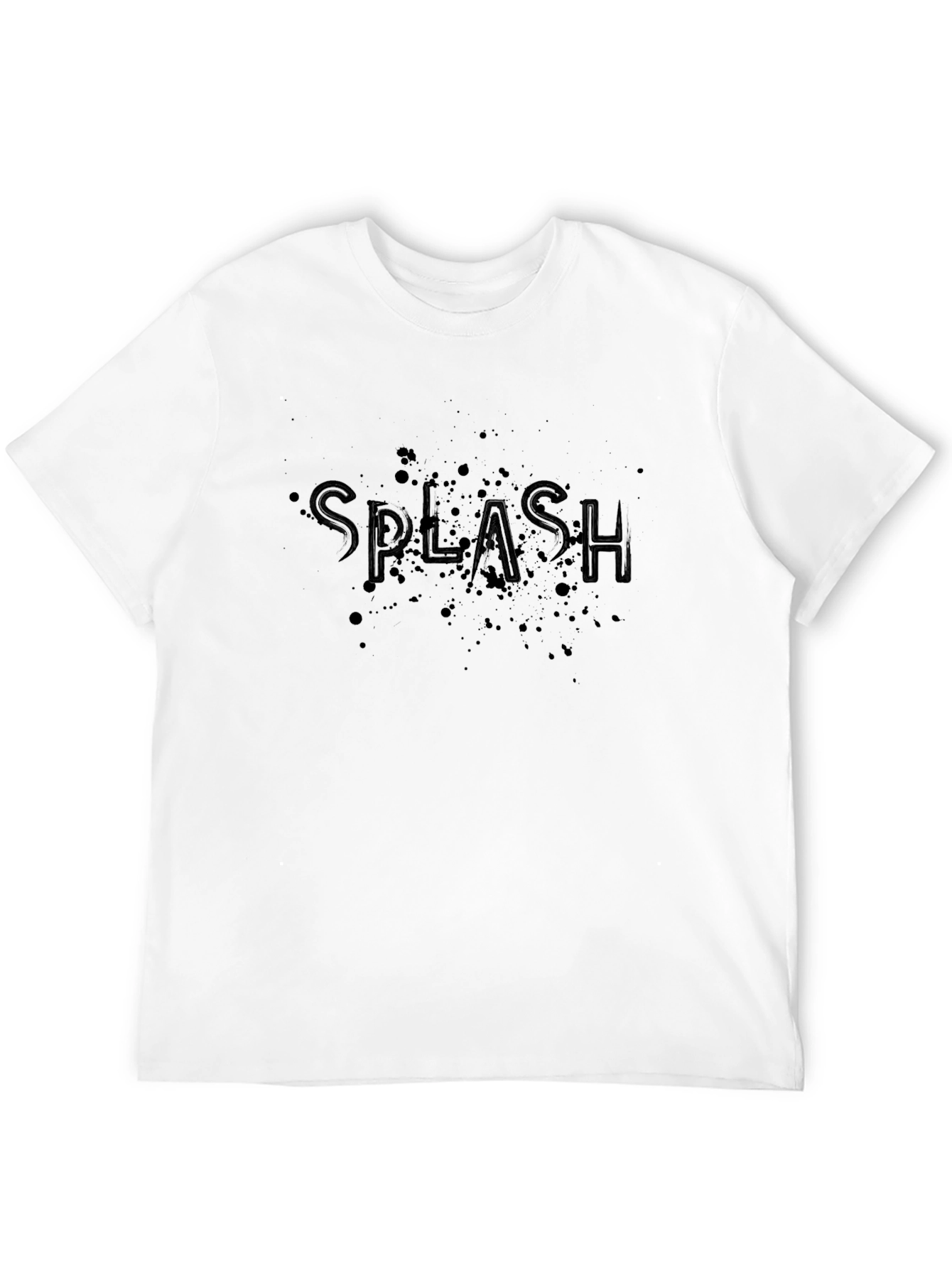 Splash Graphic Print Black T-Shirt