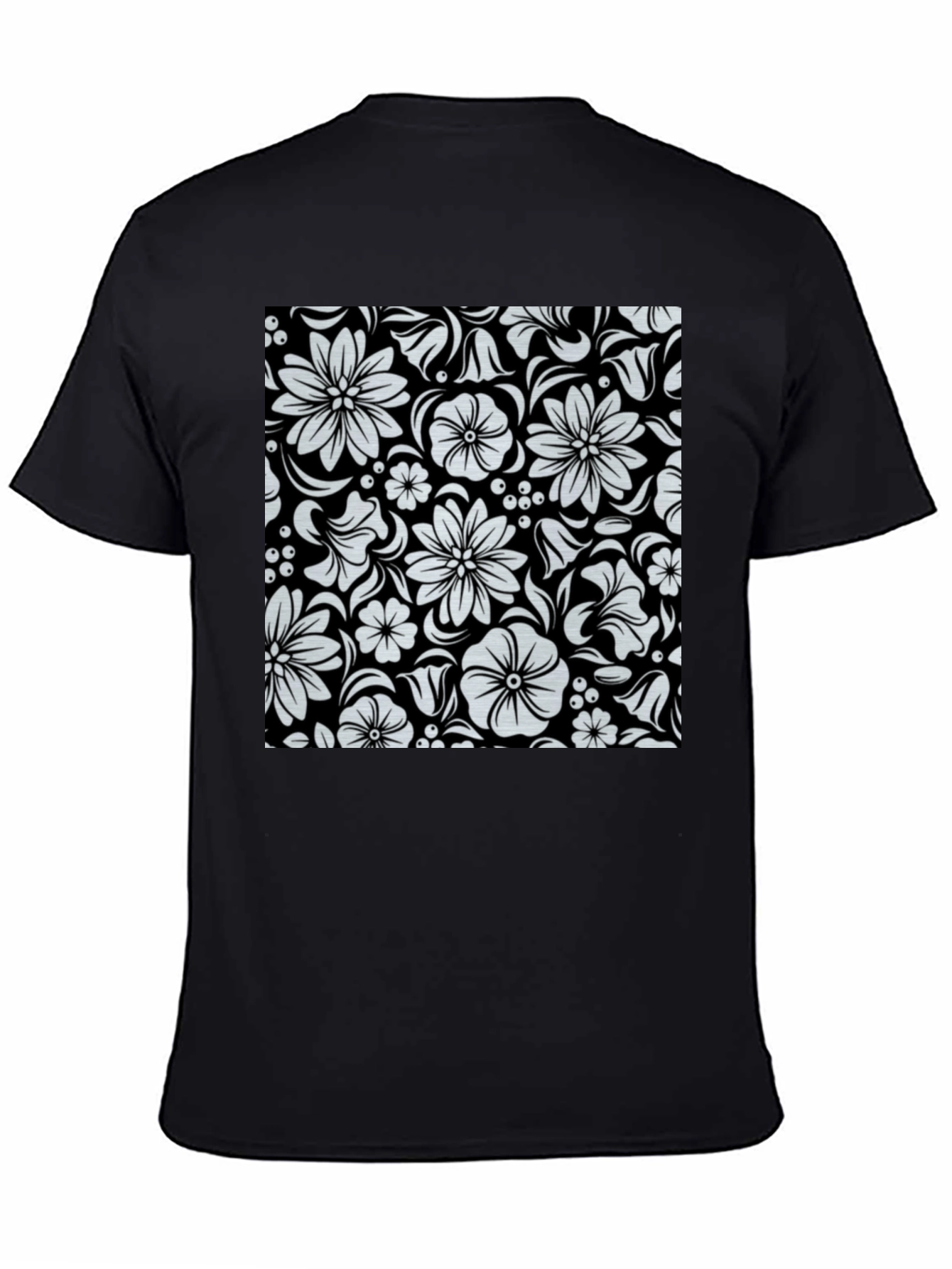 Floral Black T-Shirt