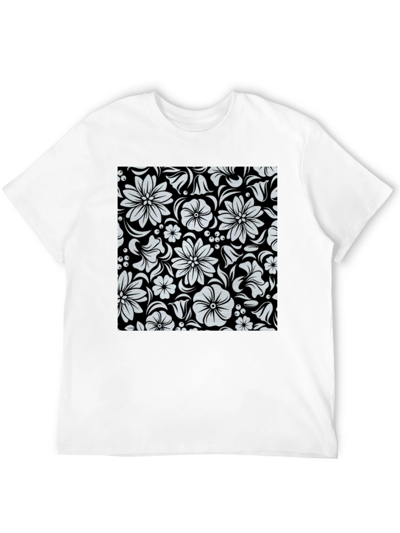 Floral Black T-Shirt