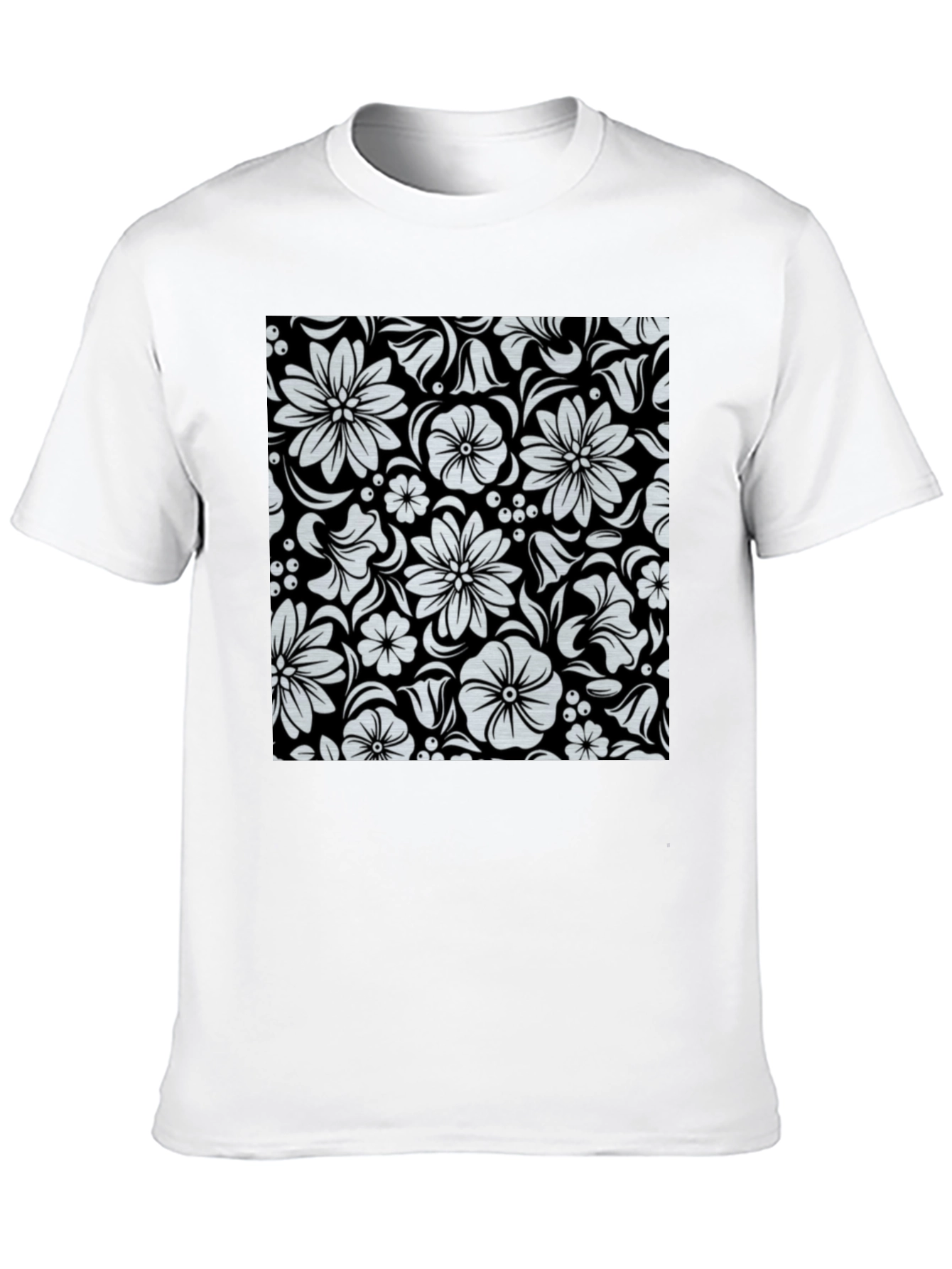 Floral Black T-Shirt