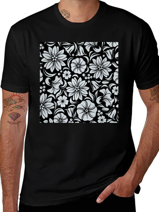 Floral Black T-Shirt