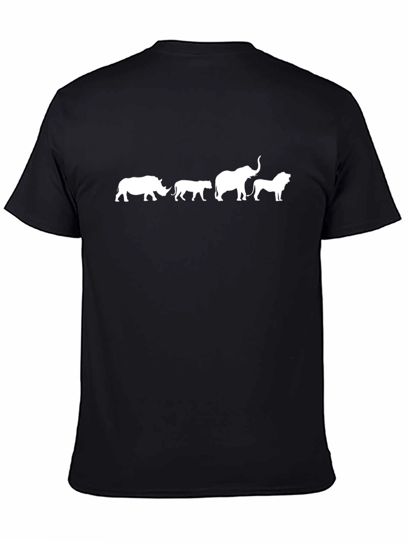 Safari Animal Silhouette Black T-Shirt