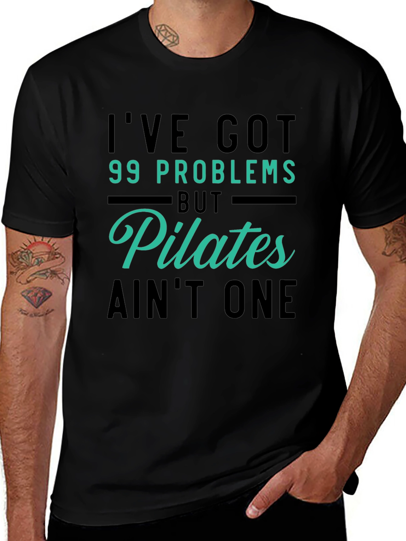 Pilates Lover Graphic T-Shirt - 99 Problems Aint One